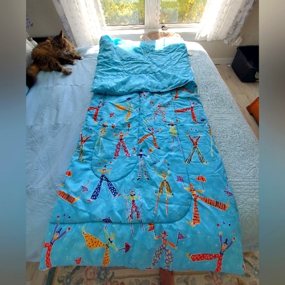 "Vintage" 90's Coming Home (Lands End) sleeping bag with pillow sham - Picture 2 of 12